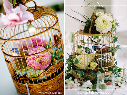 How much do you love these birdcage centerpieces
